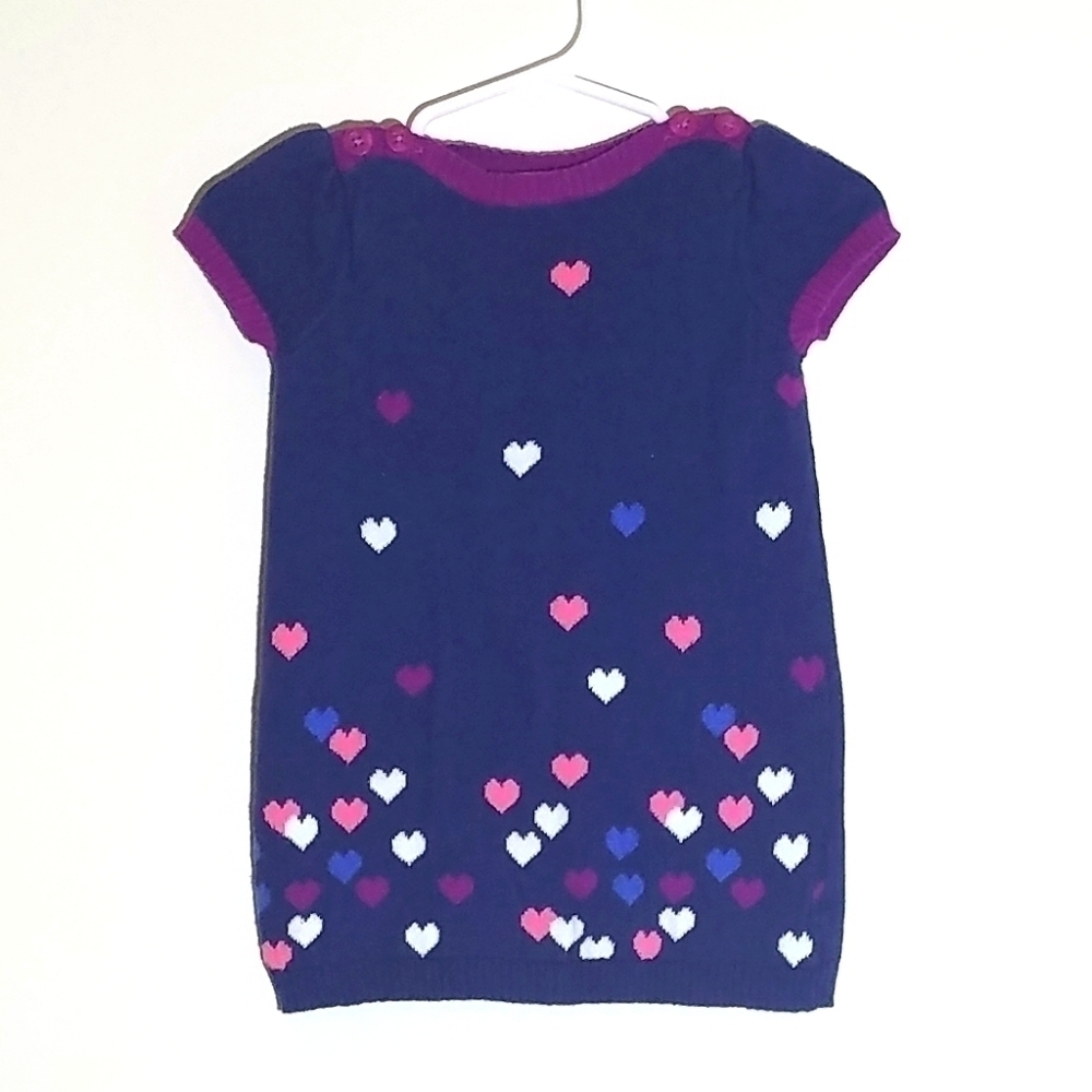 Old Navy Heart Sweater Knit Dress 3-6m